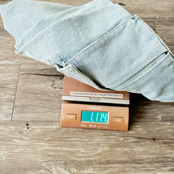 Juicy Couture Womens Wide Leg Cargo Jeans Light blue Denim Size 29 highwaist new - Picture 13 of 13